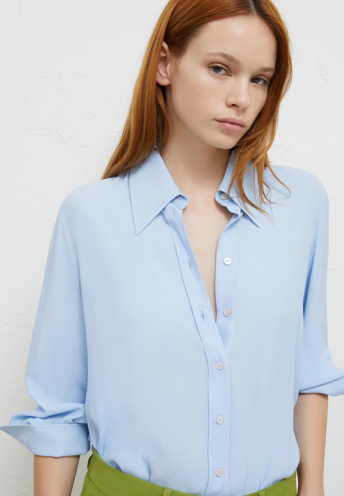 Camicia A Maniche Lunghe Amati Azzurro