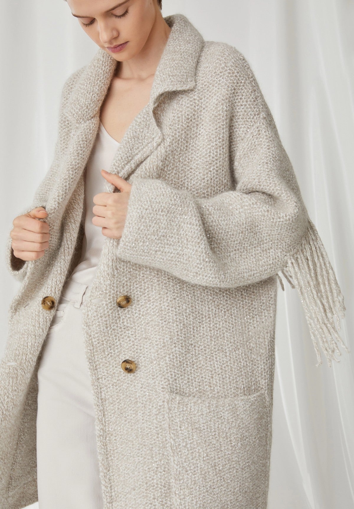 Cappotto 2423906025200 Mastice Bianco Lana