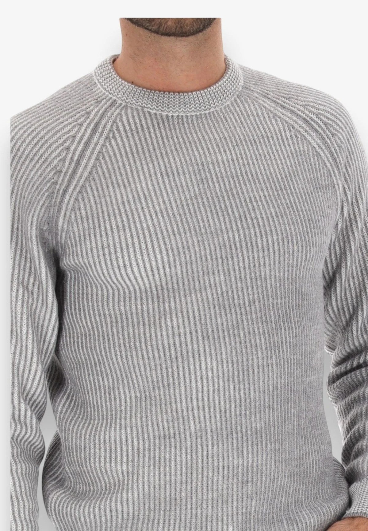 Maglione Girocollo G/C F.10 Vanise' M.Inglese MK790048 Grigio Melange