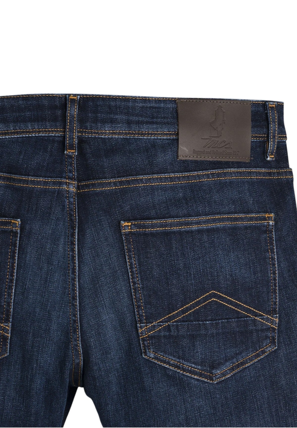 Jeans 12,25 Oz. Slim Fit Blue Pants 5-Pockets Denim 11MDM100-03202 Dark-Stone Blue