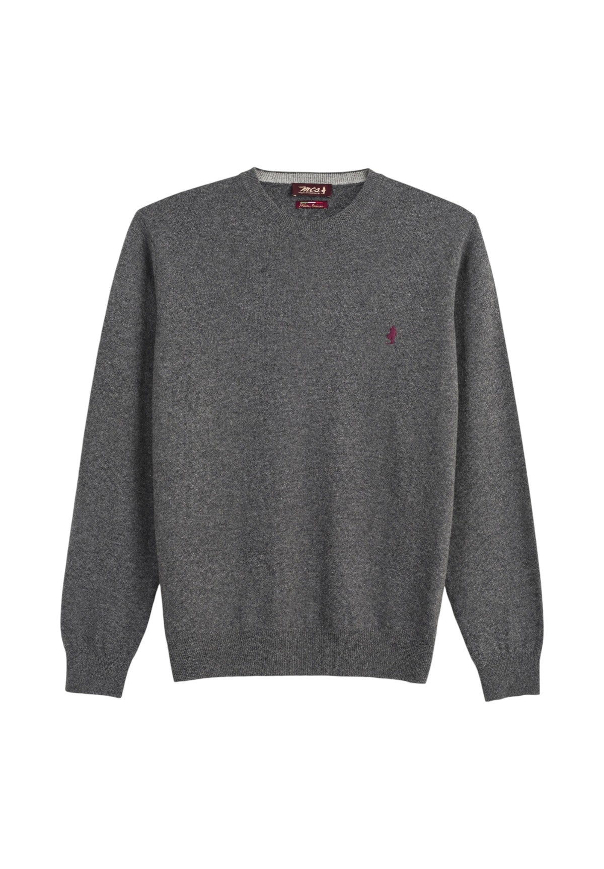 Maglione Girocollo G12 Lambswool Crewneck Knit 11MKN101-03501 Dark Melange Gray