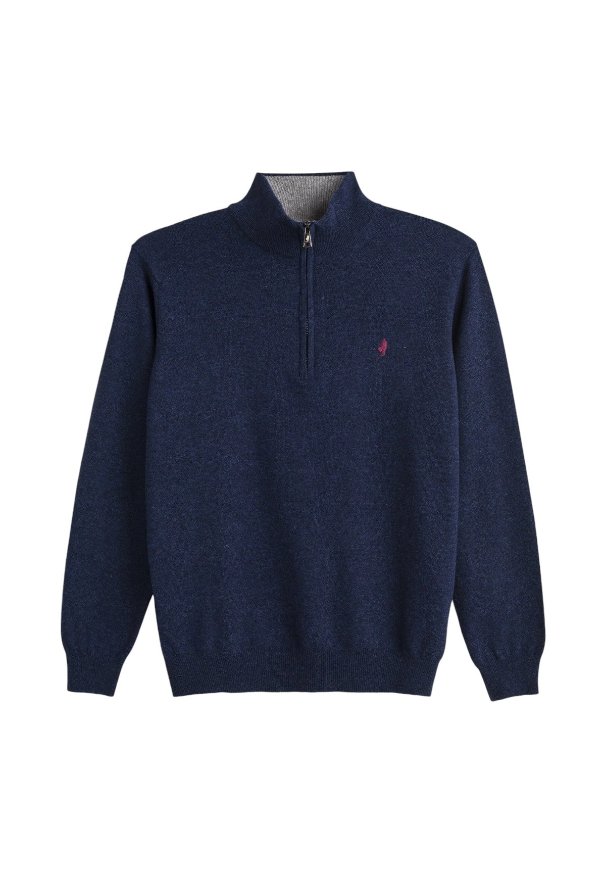 Maglione Collo Alto G12 Lambswool Half-Zip Knit 11MKN103-03501 Blue Note