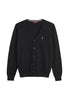 MCS Cardigan G12 Cotton/Wool Cardigan Knit 11MKN112-03504 Pitch Black