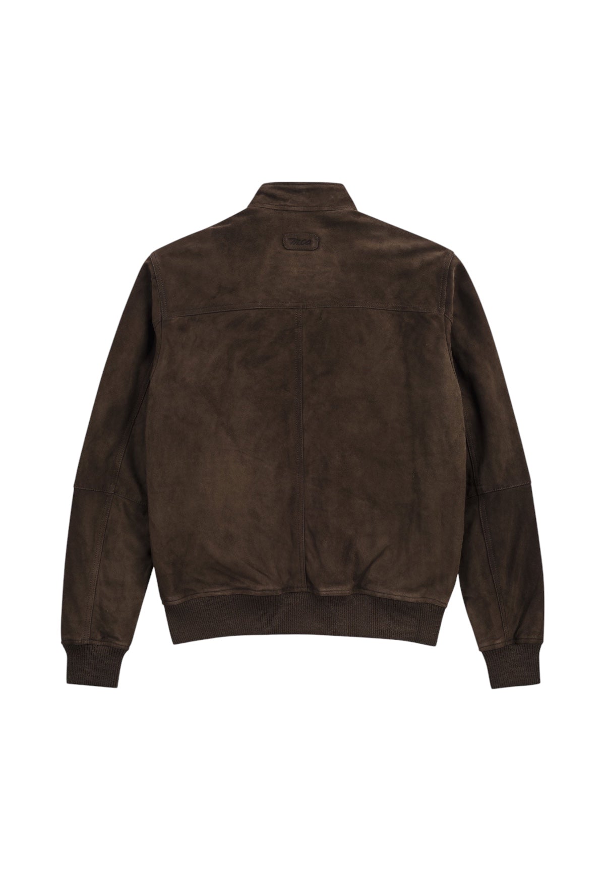 Giacca in Pelle Suede Bomber Jacket 11MLT006-03805 Cognac