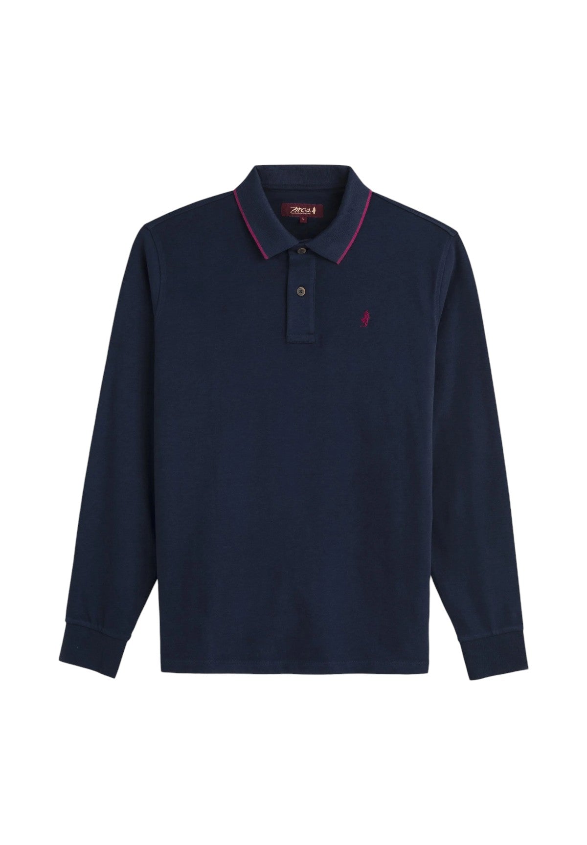 Polo Jersey Heavy Jersey Long Sleeve Polo 11MPS021-03302 Blue Navy