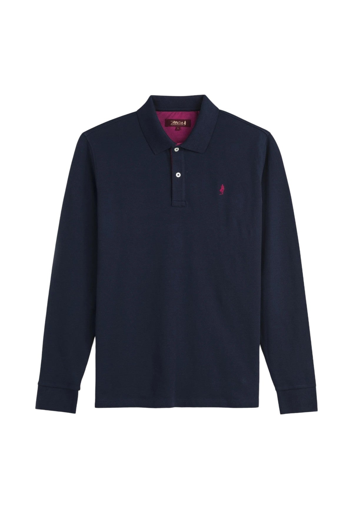 Polo Piqué Stretch Piquet Long Sleeve Polo 11MPS028-03305 Blue Navy