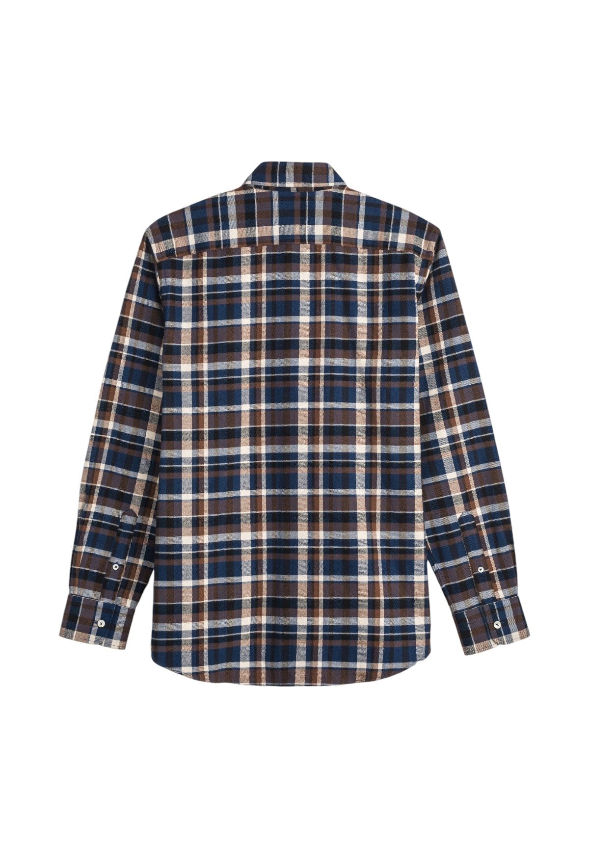 Camicia a Maniche Lunghe Checked Flannel B/D Shirt 11MSH200-03622 Blue Navy