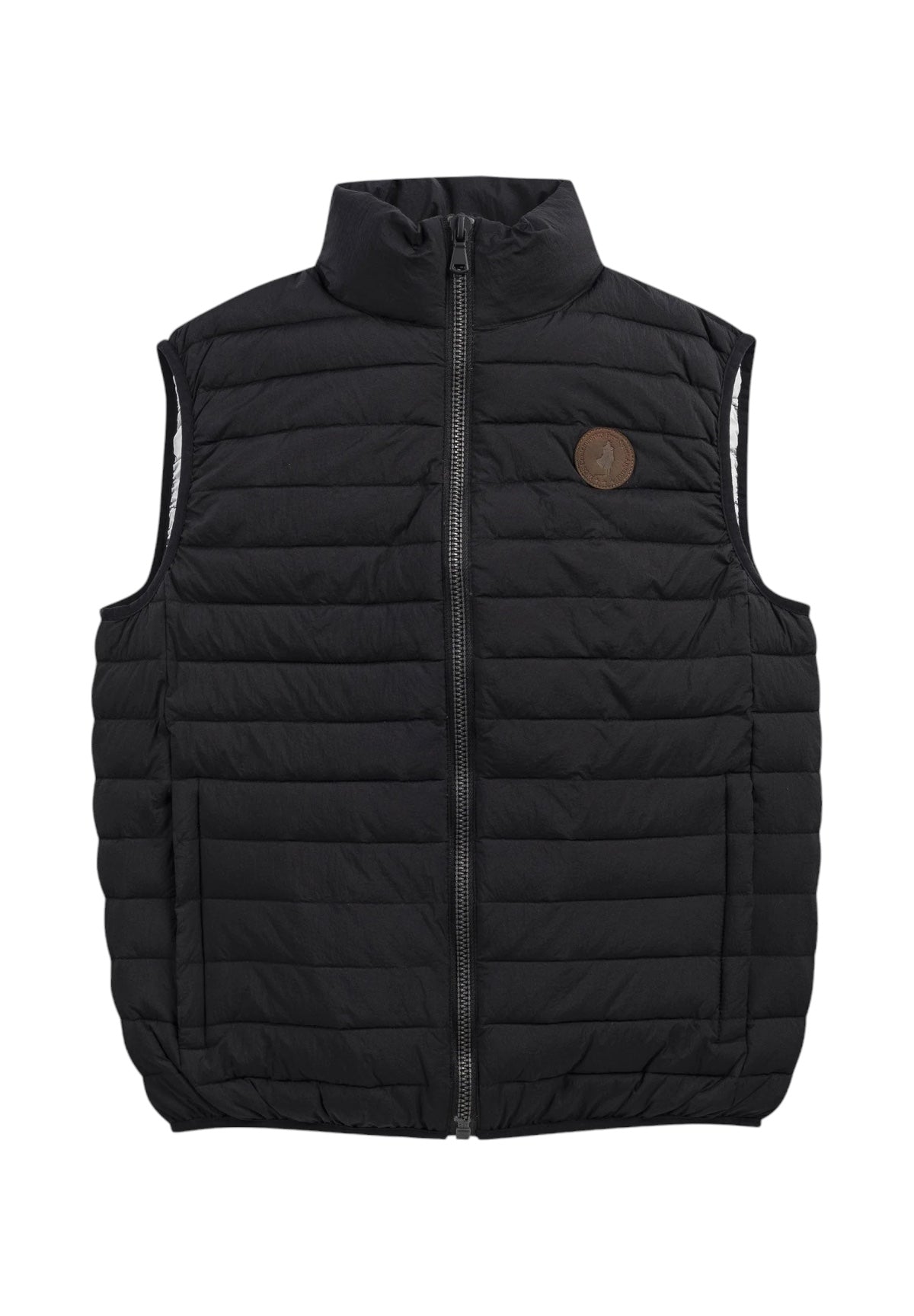 Smanicato Gilet Nylon Quilted Vest 11MSJ002-02702 Pitch Black