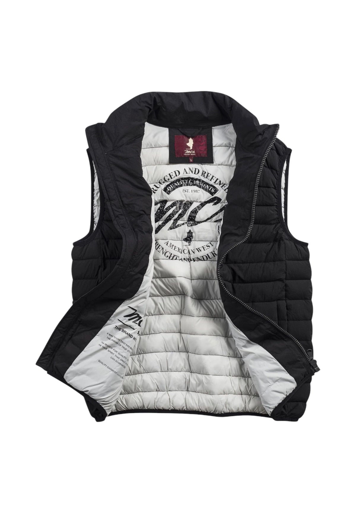 Smanicato Gilet Nylon Quilted Vest 11MSJ002-02702 Pitch Black