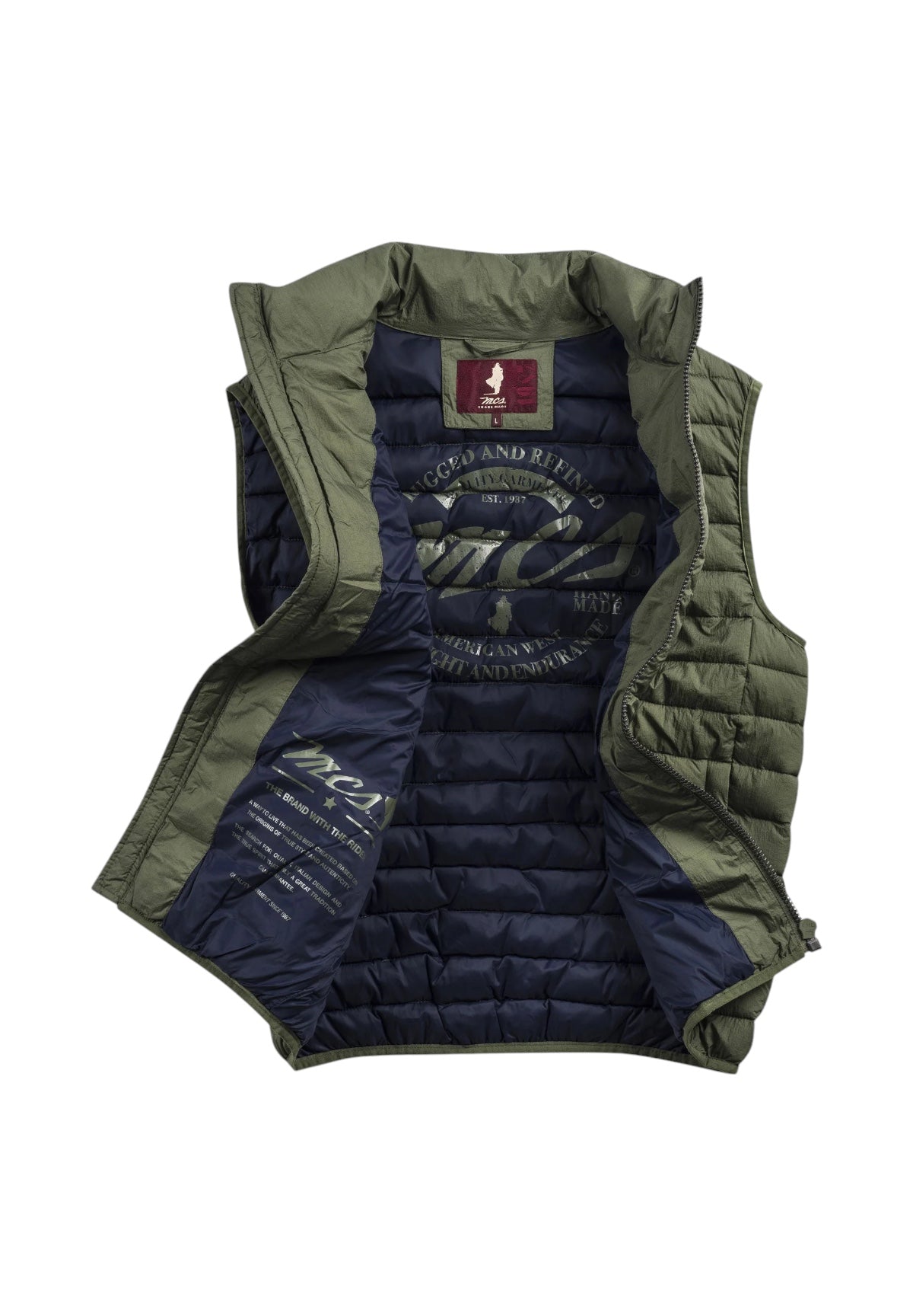 Smanicato Gilet Nylon Quilted Vest 11MSJ002-02702 Fall Leaf