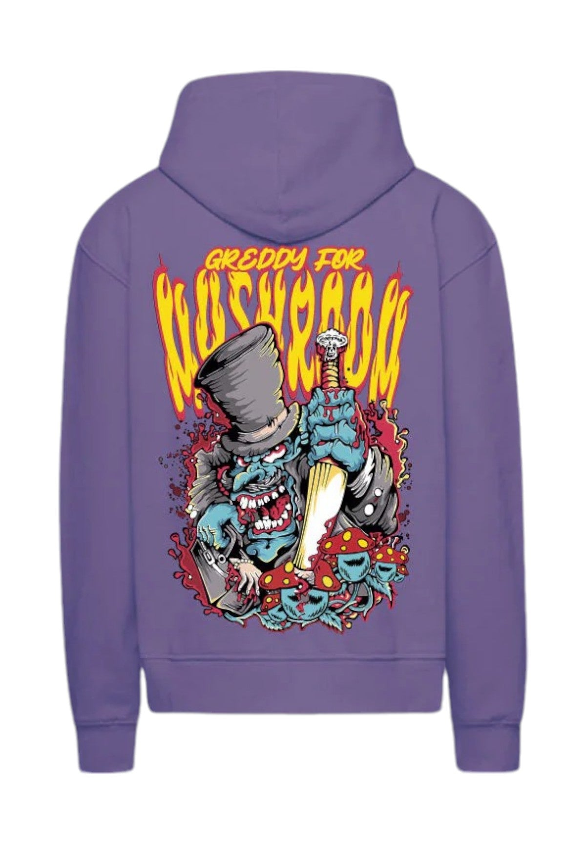 Felpa Pullover con Cappuccio Skateboard World 24FWMU25001 Viola