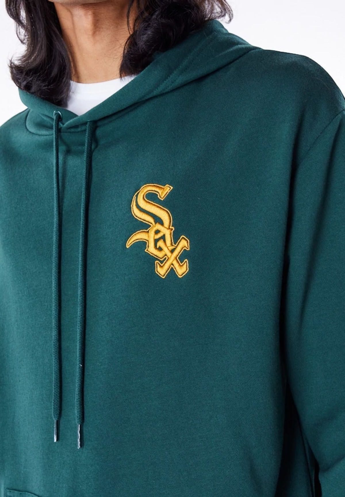 Felpa Pullover Con Cappuccio Chicago White Sox League Essential 60564748 Dark Green