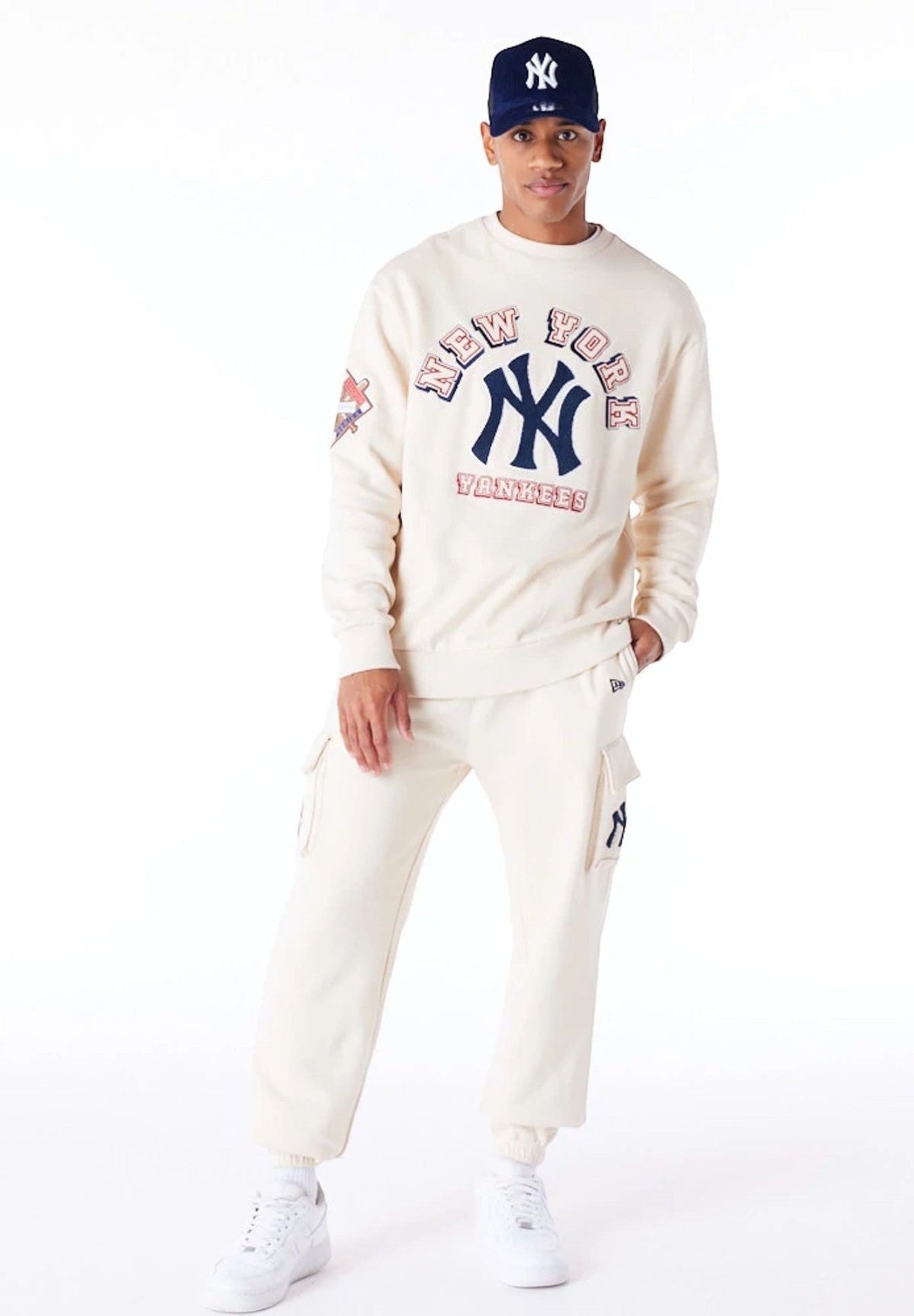 Felpa Girocollo New York Yankees World Series 60564885 Light Beige