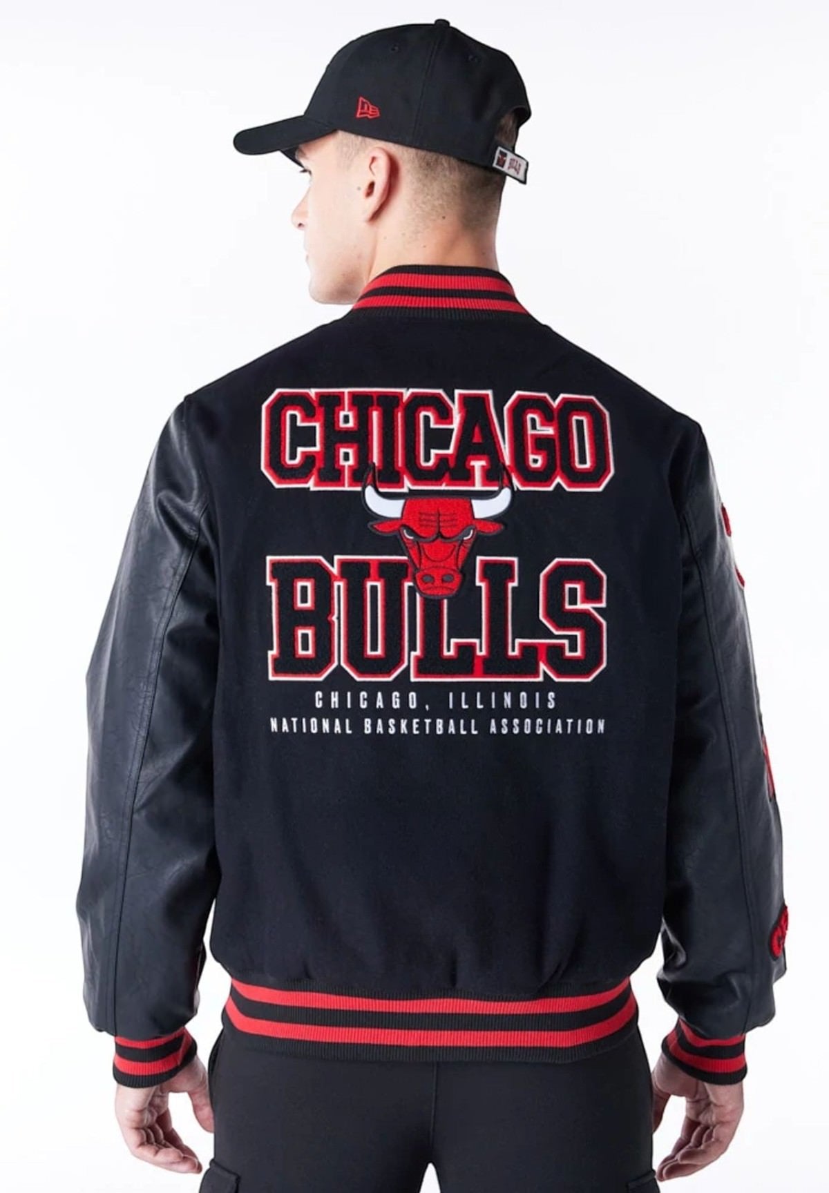 Giubbino Chicago Bulls Nba Patch Varsity Jacket 60565000 Black