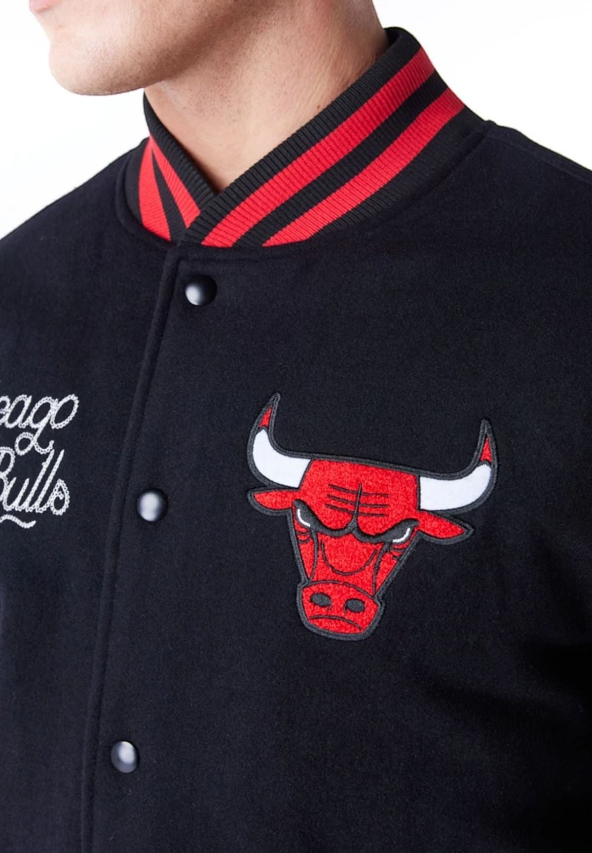 Giubbino Chicago Bulls Nba Patch Varsity Jacket 60565000 Black