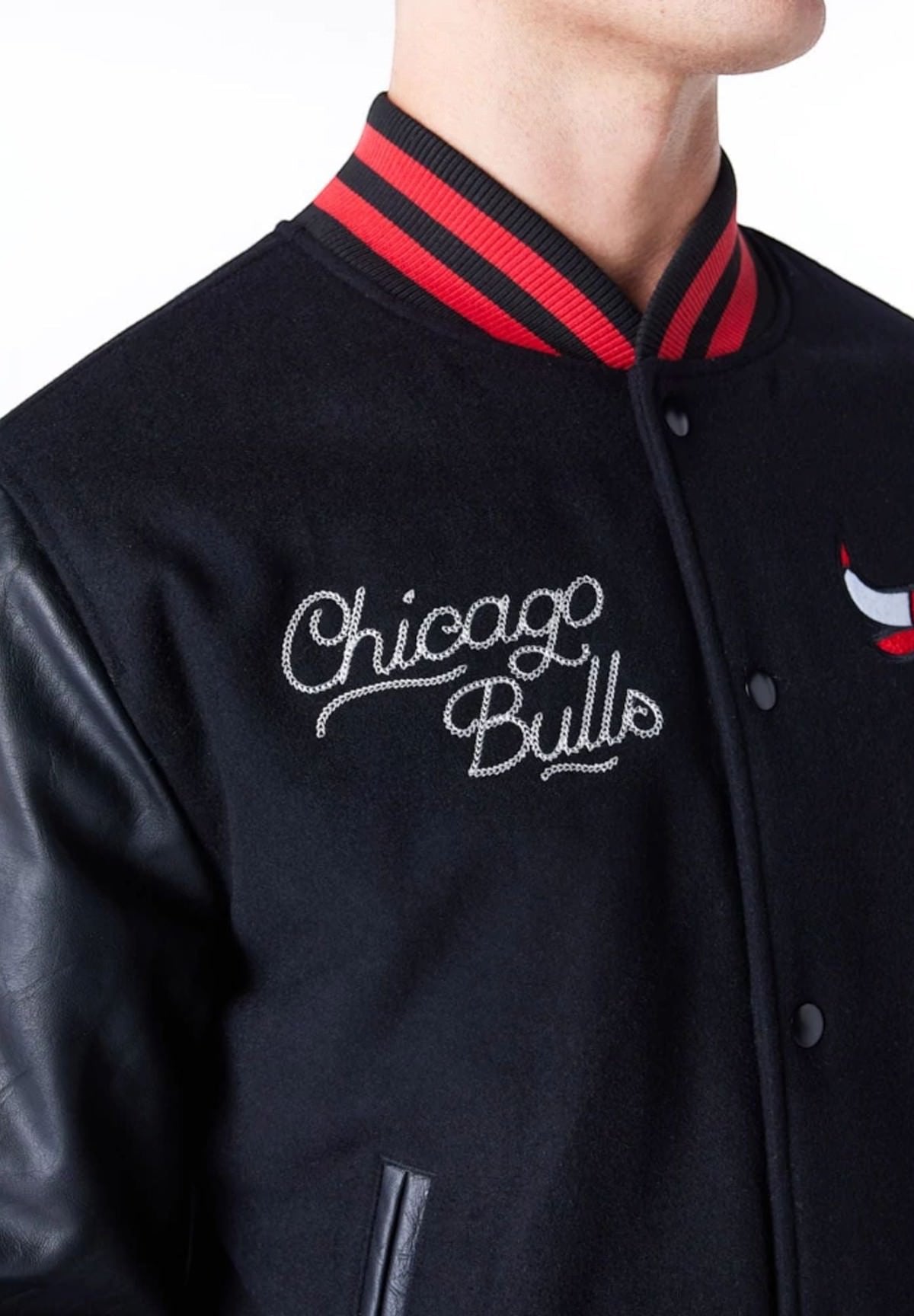 Giubbino Chicago Bulls Nba Patch Varsity Jacket 60565000 Black