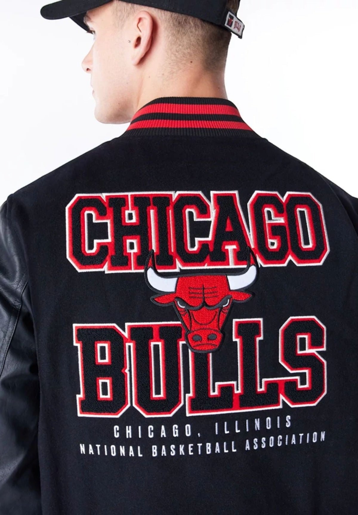 Giubbino Chicago Bulls Nba Patch Varsity Jacket 60565000 Black