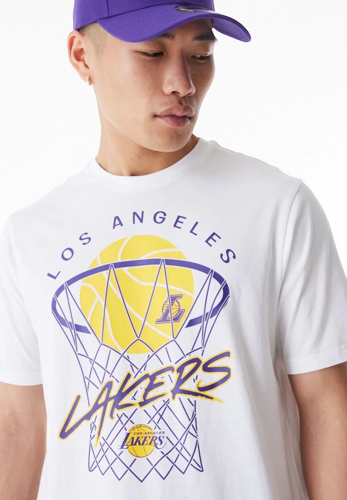 T-shirt con Stampa LA Lakers NBA Net Graphic 60578573 White