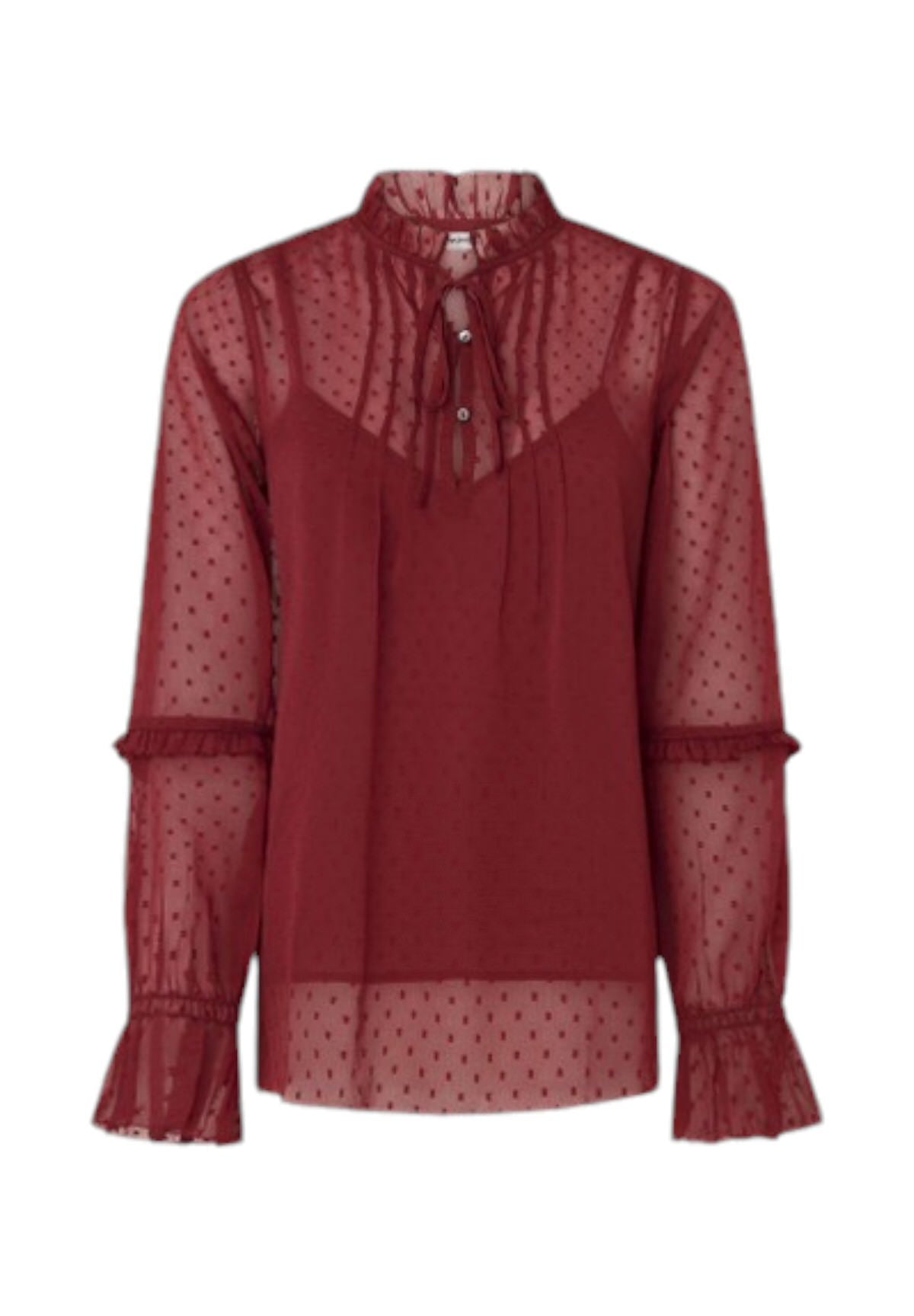 Camicia A Maniche Lunghe Pl304944 Burnt Red