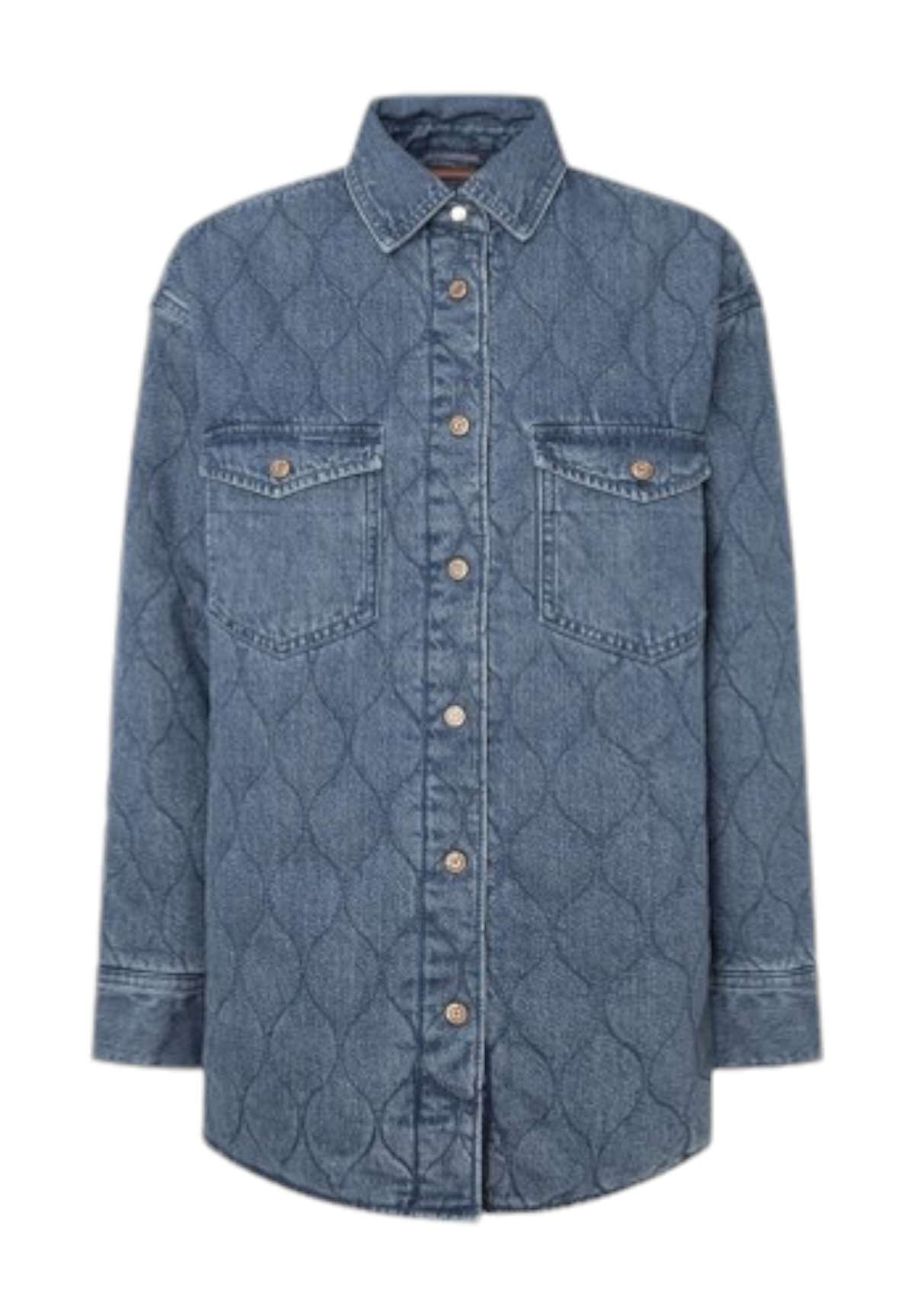 Giubbotto Overshirt Quilted PL402486 Denim