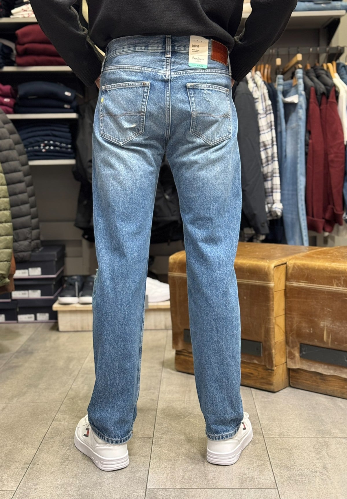 Jeans Loose Jeans Distressed - Lunghezza: 32 PM2079642 Denim