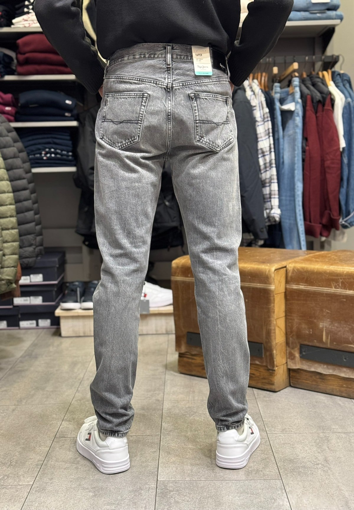 Jeans Tapered Jeans Torn Carbon - Lunghezza: 32 PM2079662 Denim