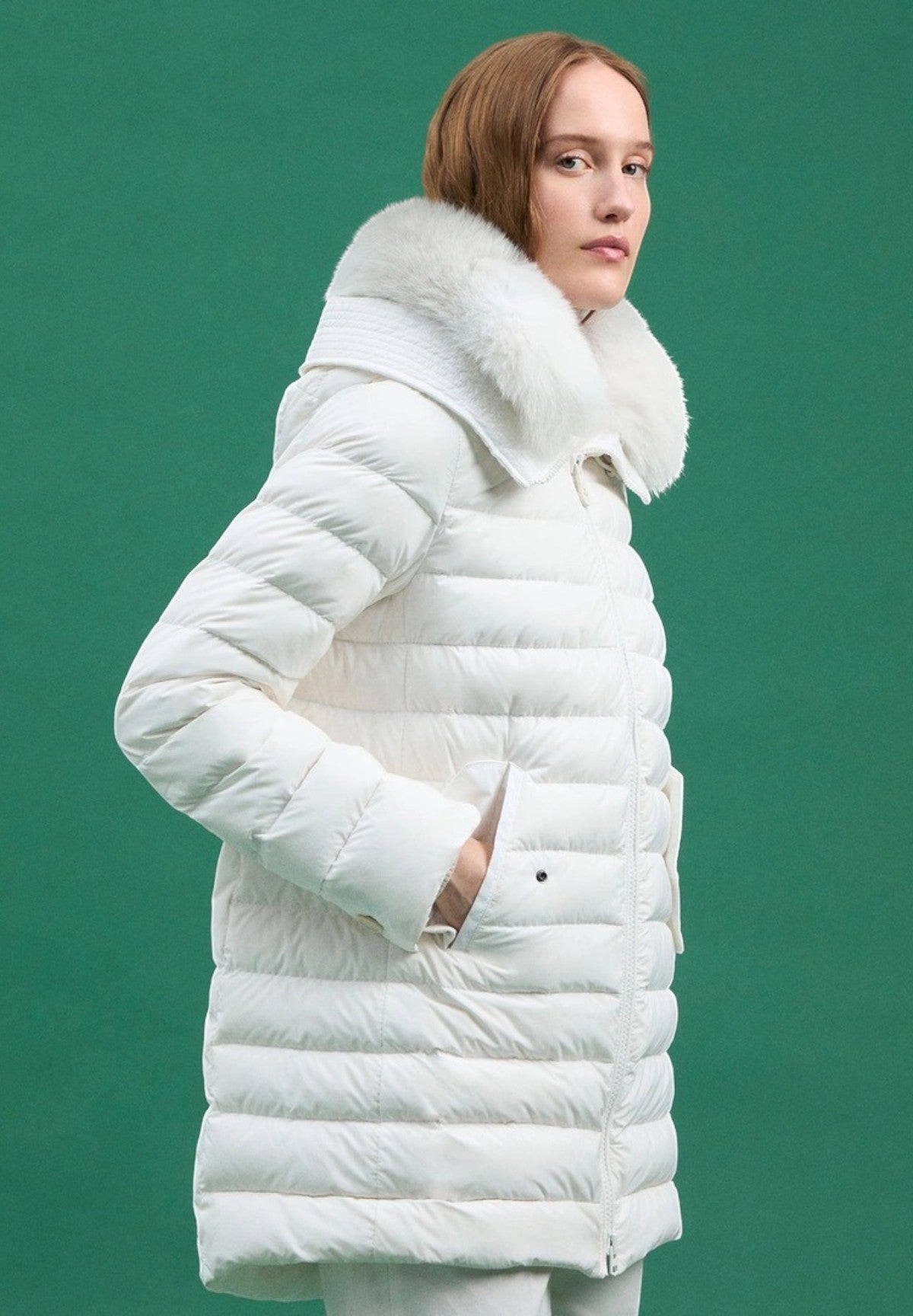 Piumino Pesante Ped4017 - Imb:80% Duck Down 20% Duck Feather ITOKA ML FUR Bianco