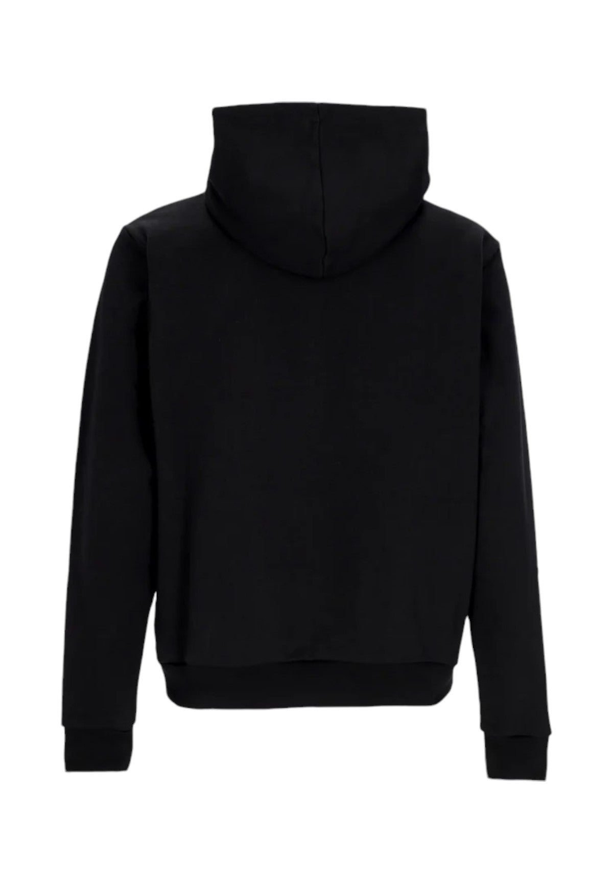 Felpa Pullover con Cappuccio Black Hoodie With Grey Embroidery Lightning PH00533 Black