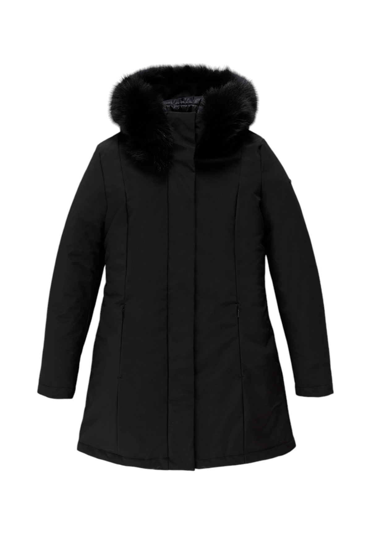 Piumino Pesante W99108 Xt2429 LADY TECH/1 FUR JACKET Black