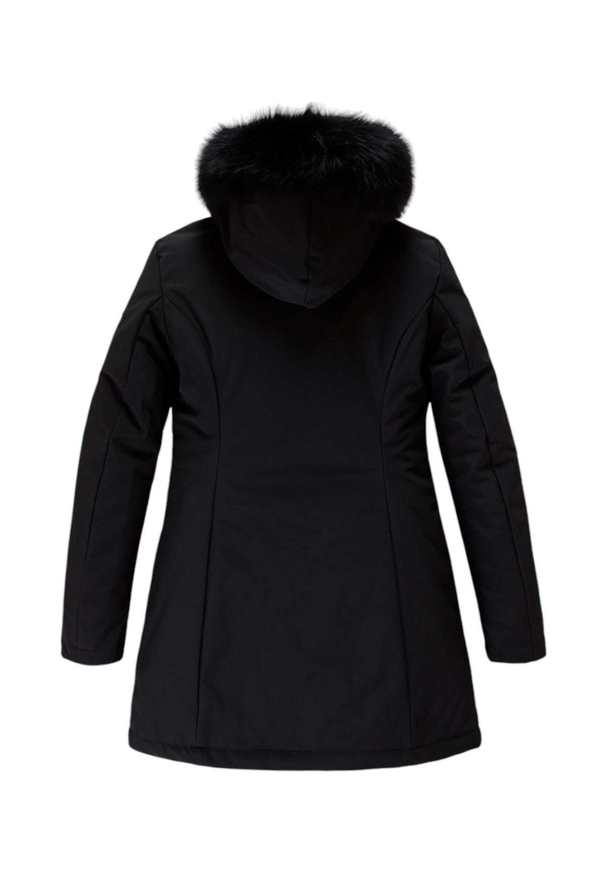 Piumino Pesante W99108 Xt2429 LADY TECH/1 FUR JACKET Black