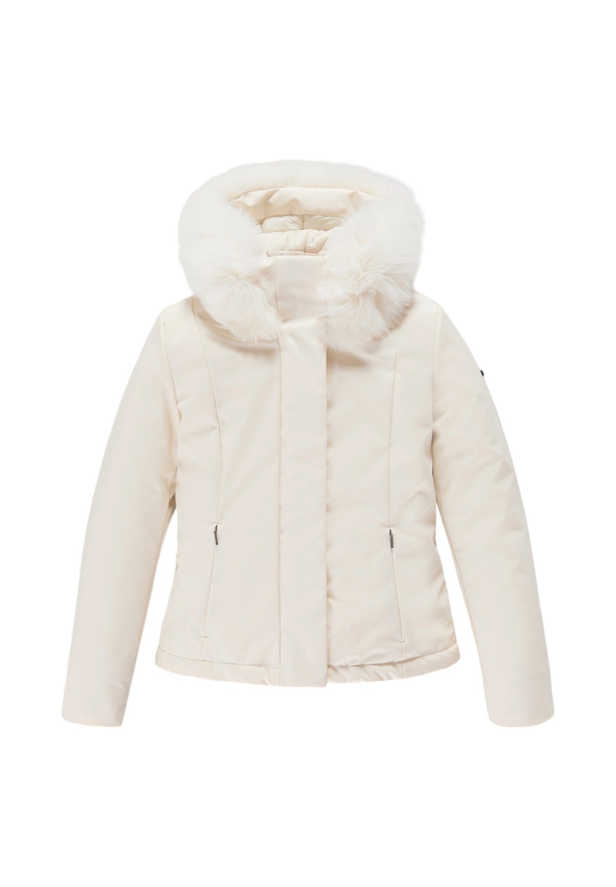 Piumino Pesante W99208 Xt2429 SHORT LADY TECH FUR JACKET Tofu