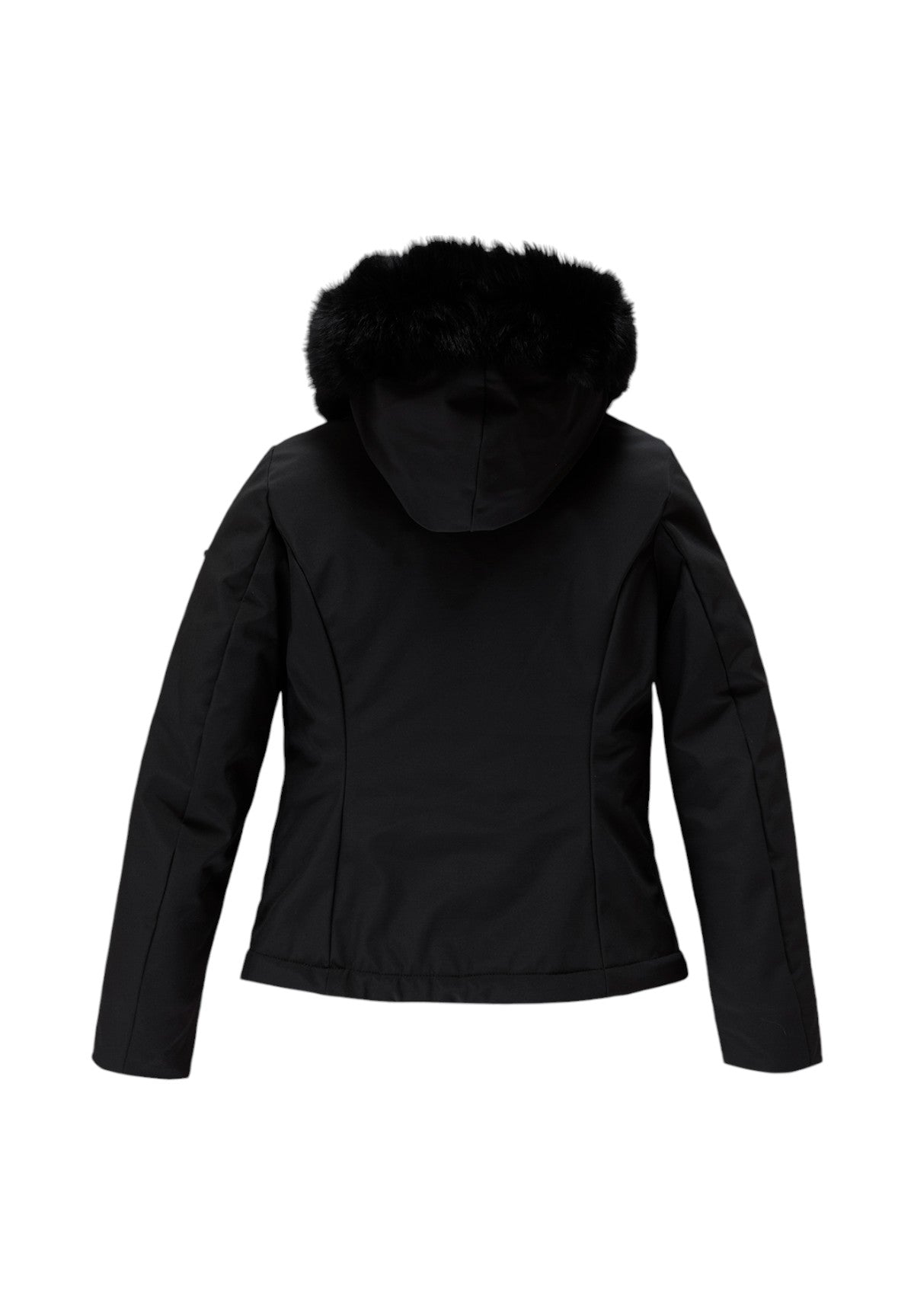 Piumino Pesante W99208 Xt2429 SHORT LADY TECH FUR JACKET Black