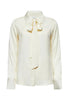 Silvian Heach Camicia a Maniche Lunghe Camicia con Fiocco GPA24029CA Milk