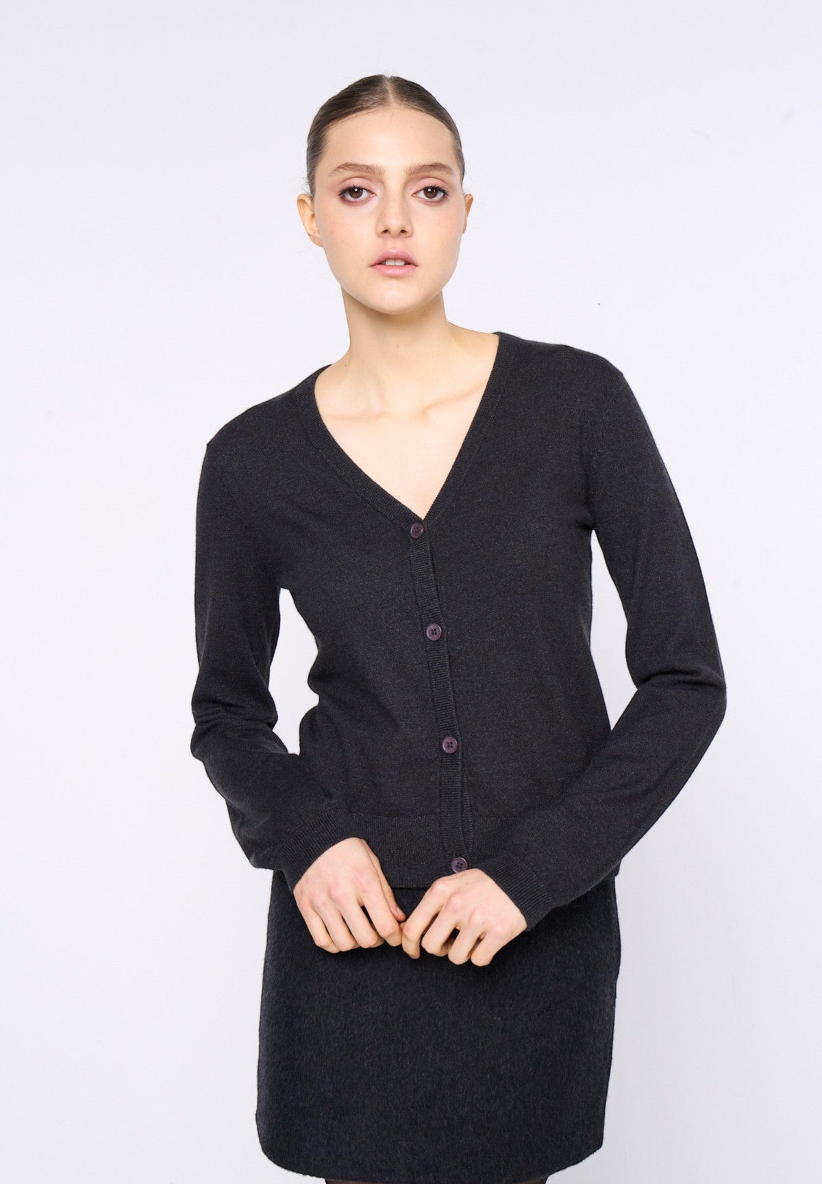 Cardigan Cardigan con Bottoni GPA24064CD Black