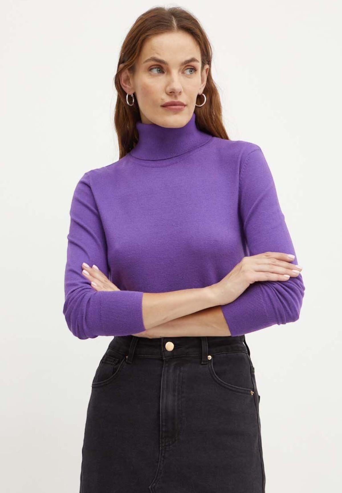 Maglione Collo Alto Maglia a Collo Alto GPA24065LU Purple Sapphire