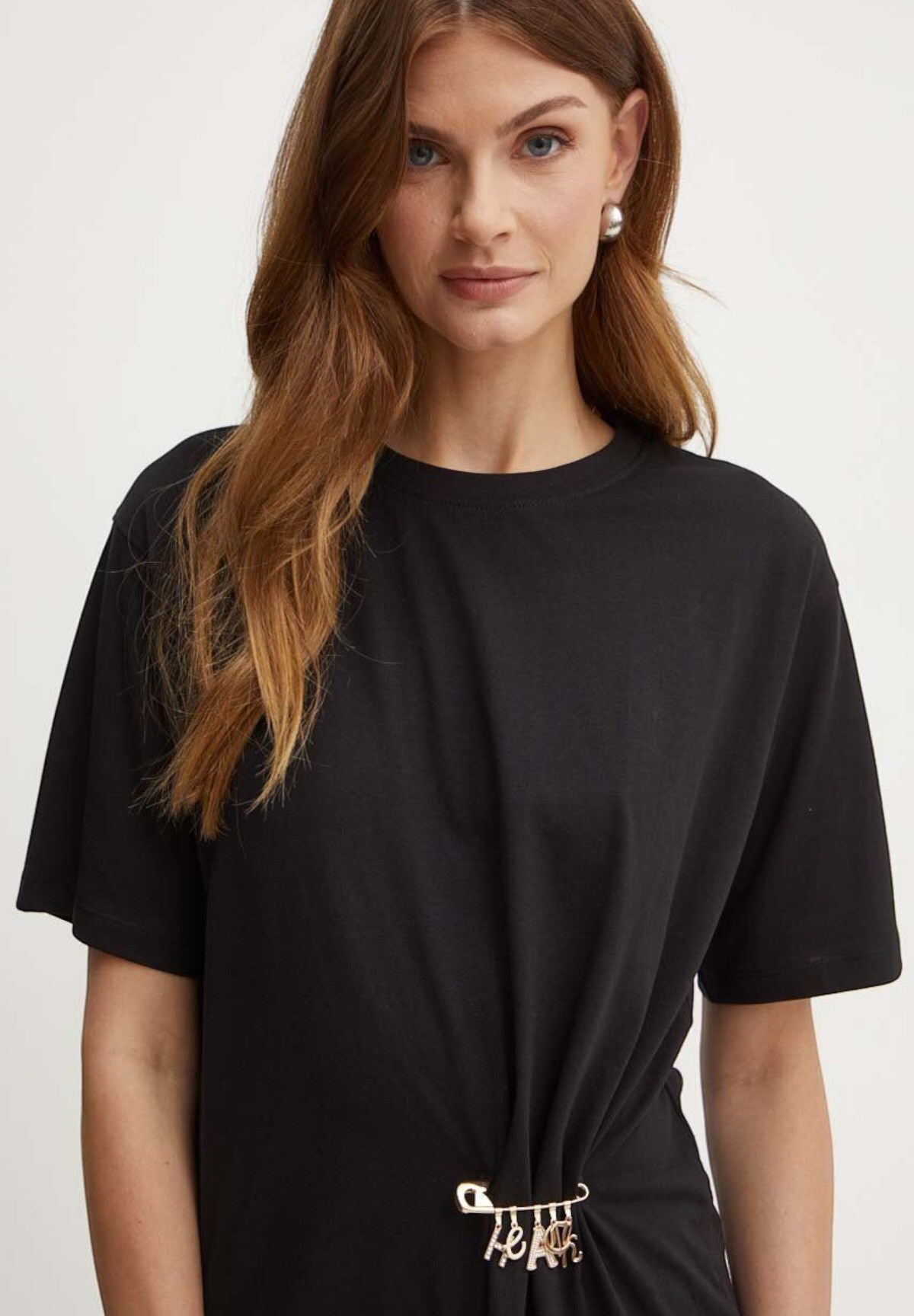 T-shirt a Maniche Corte T.shirt con Spilla GPA24269TS Black