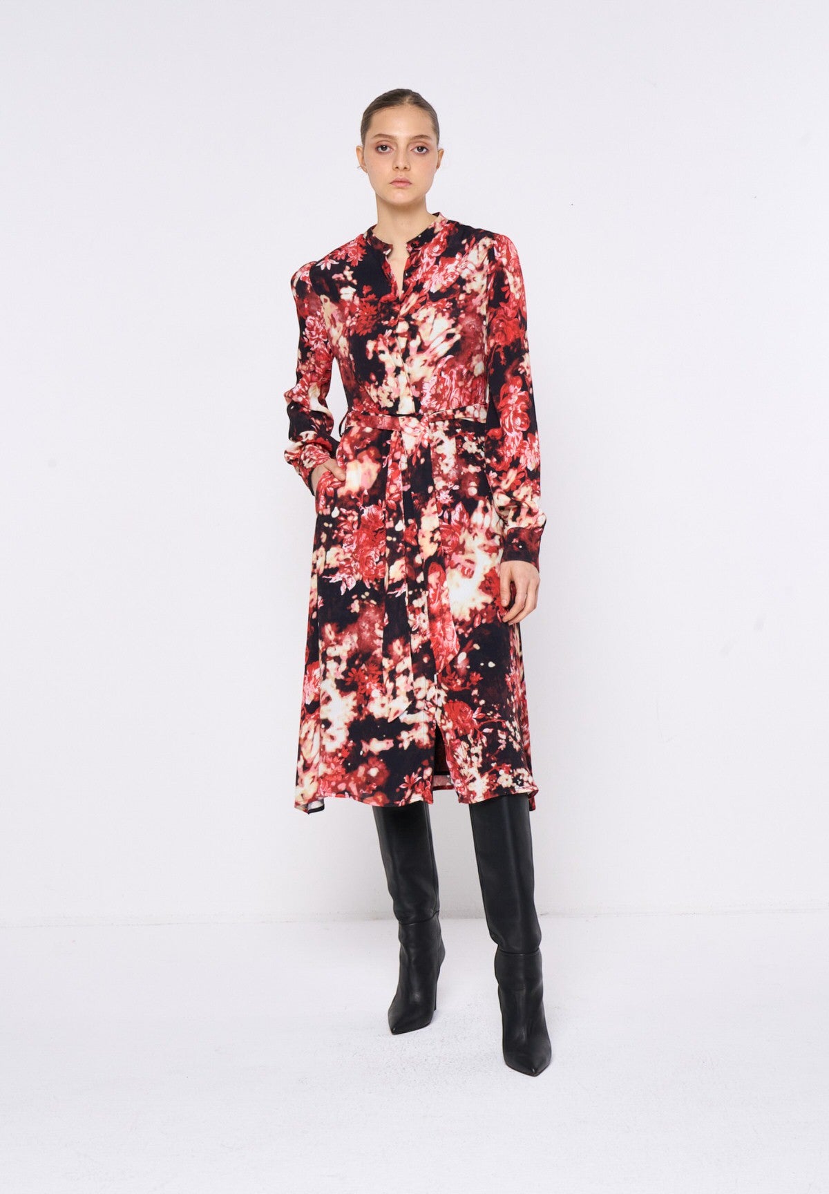 Vestito Gpa24374ve Blurry Flower Red