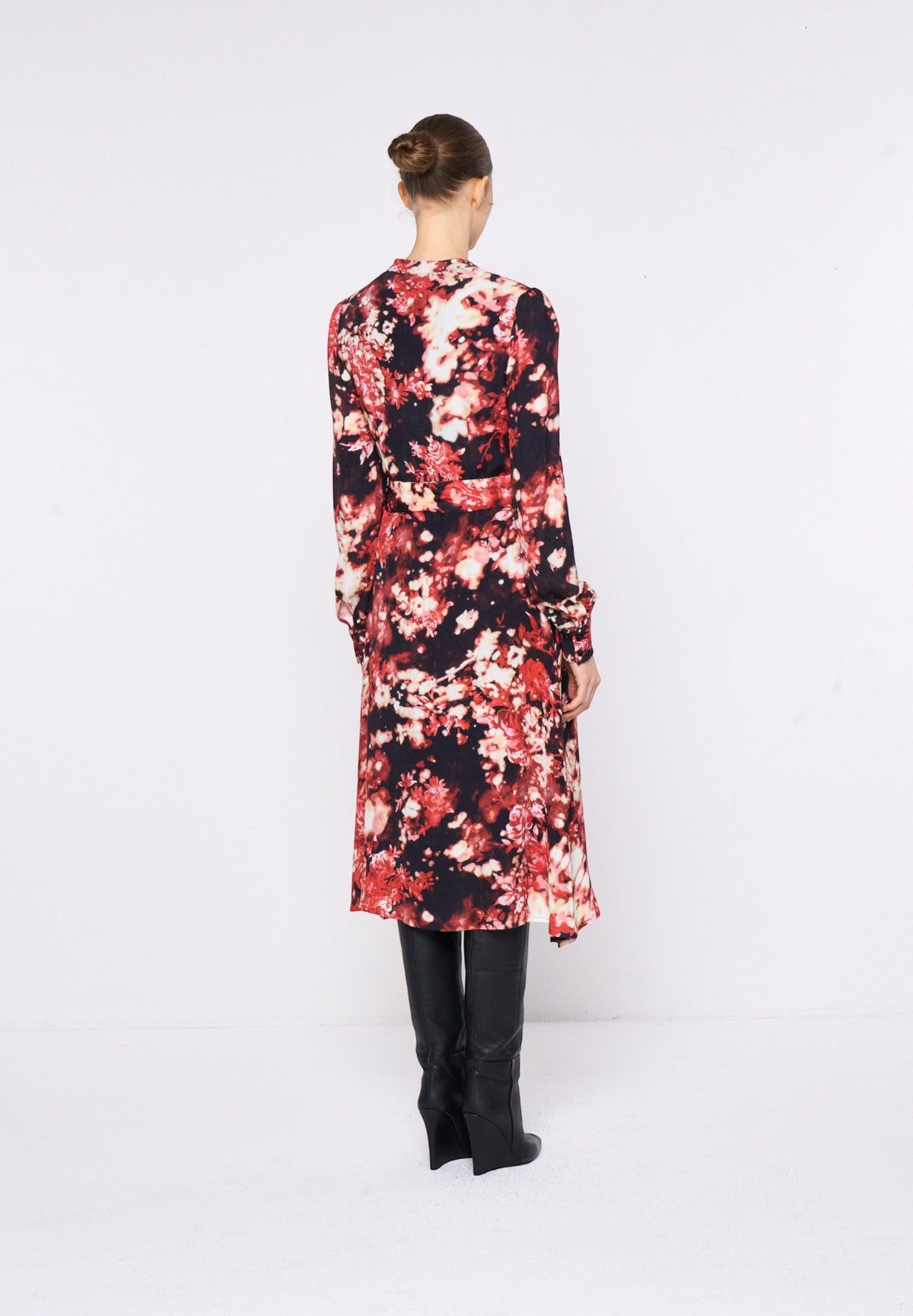 Vestito Gpa24374ve Blurry Flower Red