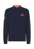 Sun68 Polo Piqué Polo Logo Patch Fluo El. L/S A44112 Navy Blue