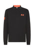 Sun68 Polo Piqué Polo Logo Patch Fluo El. L/S A44112 Nero