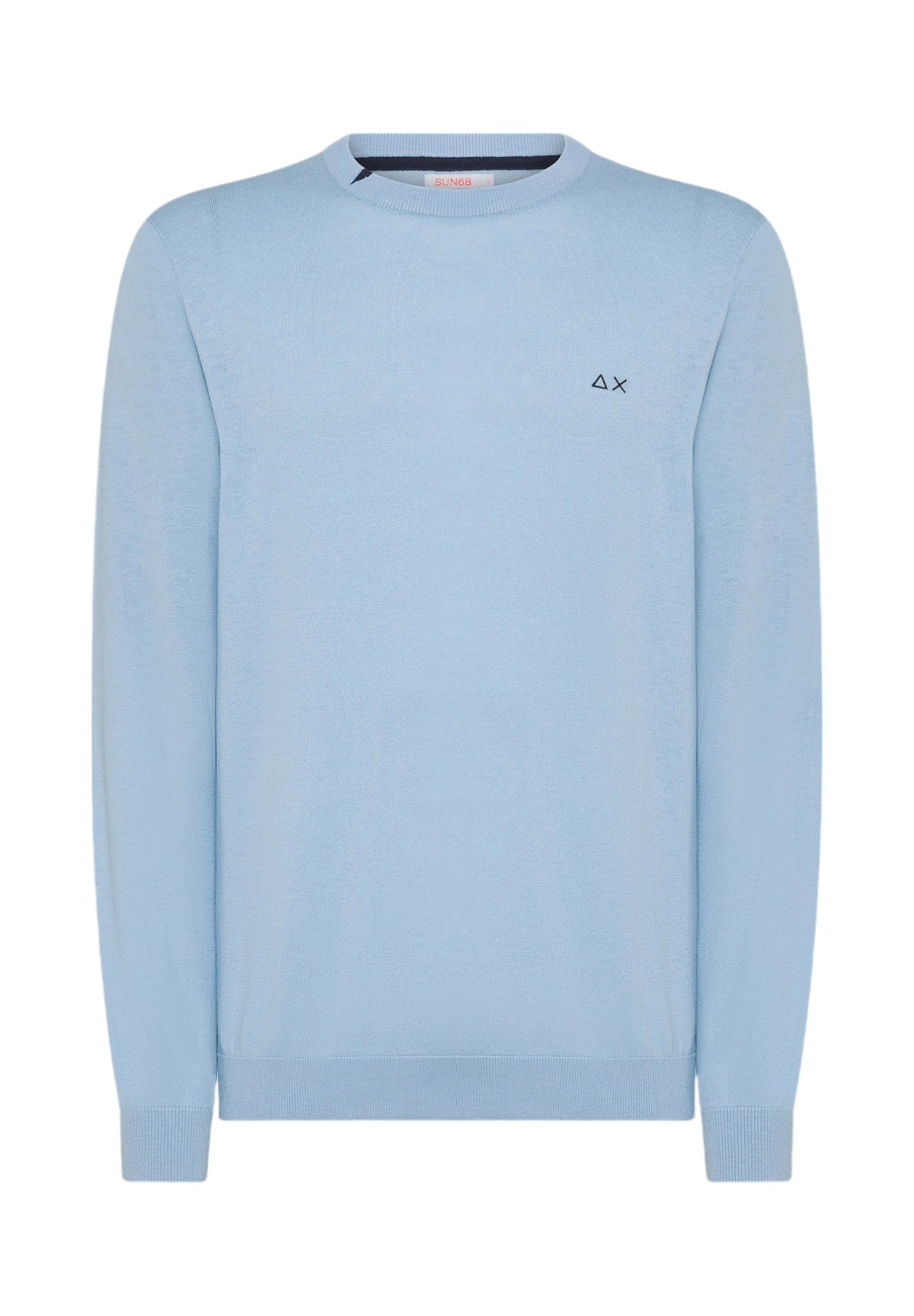 Maglione Girocollo Round Solid K44101 Sky blue