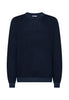 Sun68 Maglione Girocollo Round Vintage Plain K44147 Navy Blue