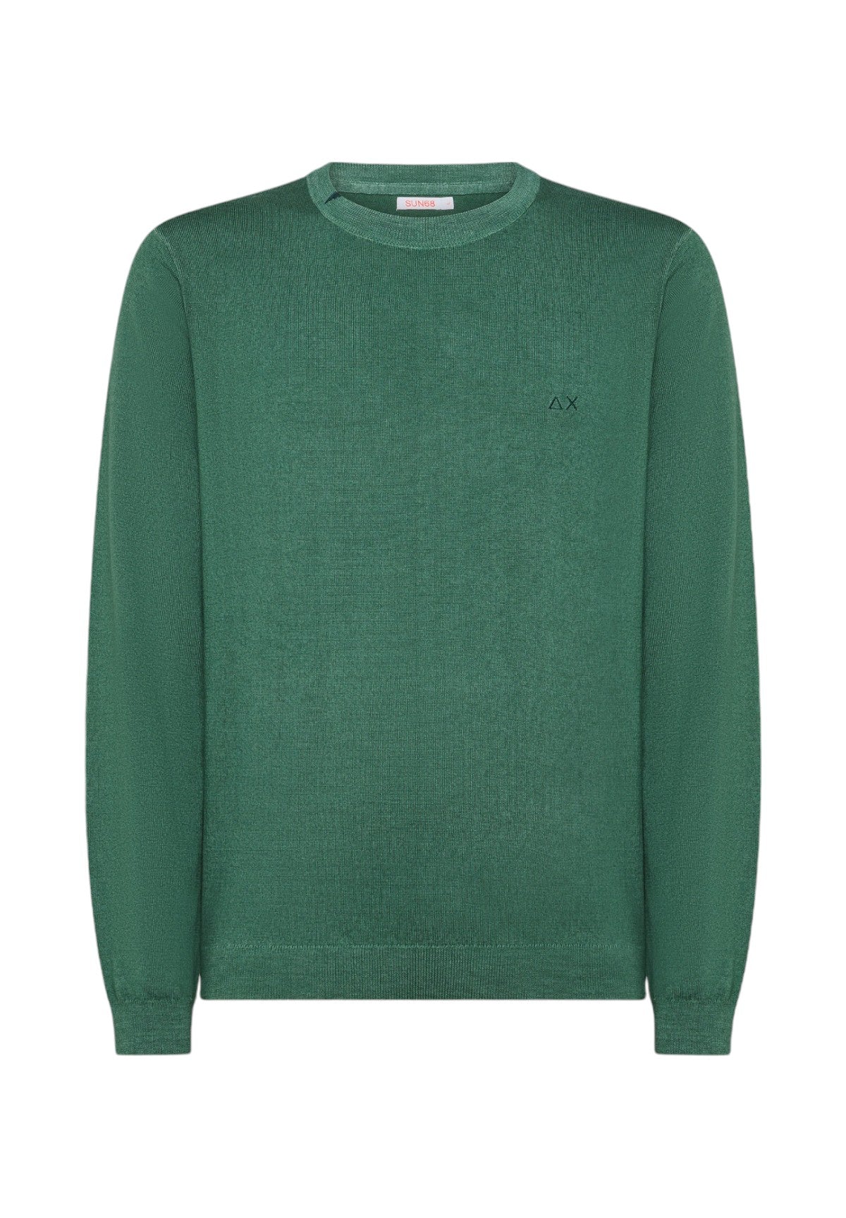 Maglione Girocollo Round Vintage Plain K44147 Verde scuro