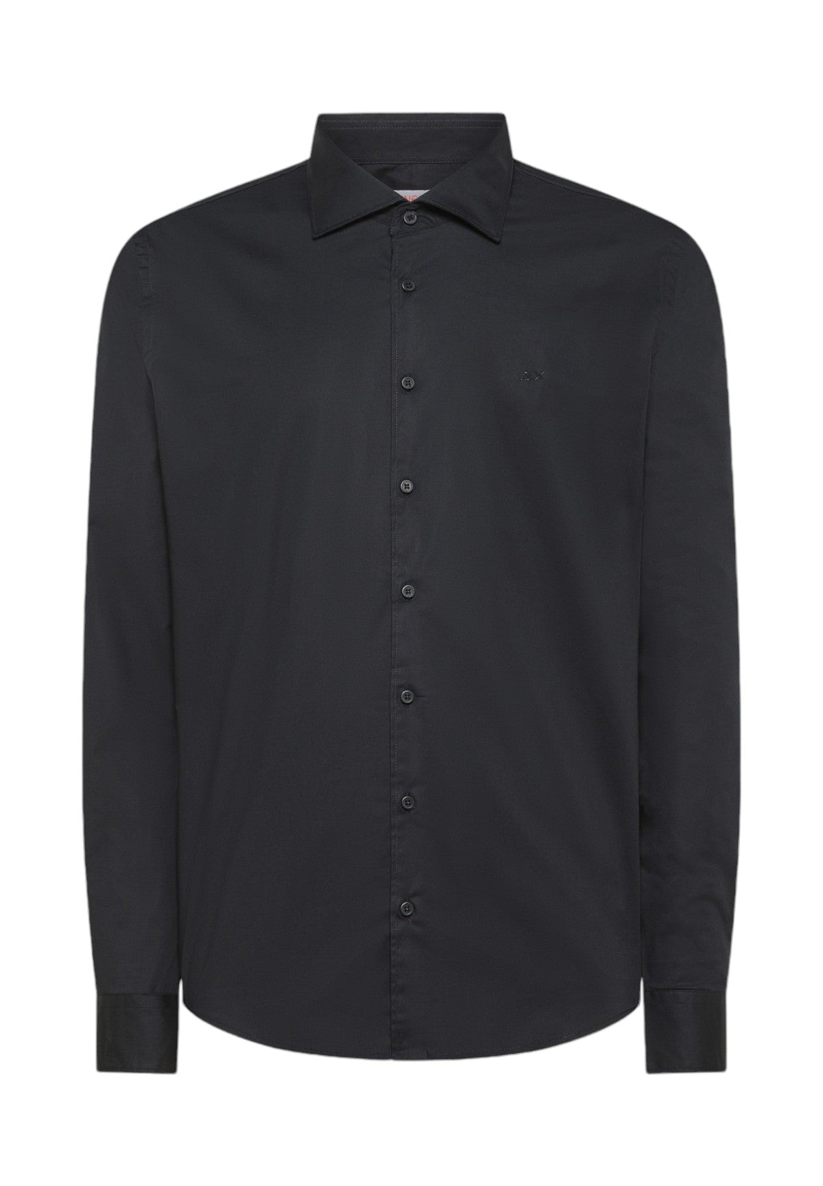 Camicia a Maniche Lunghe Shirt Popeline Stretch L/S S44106 Nero