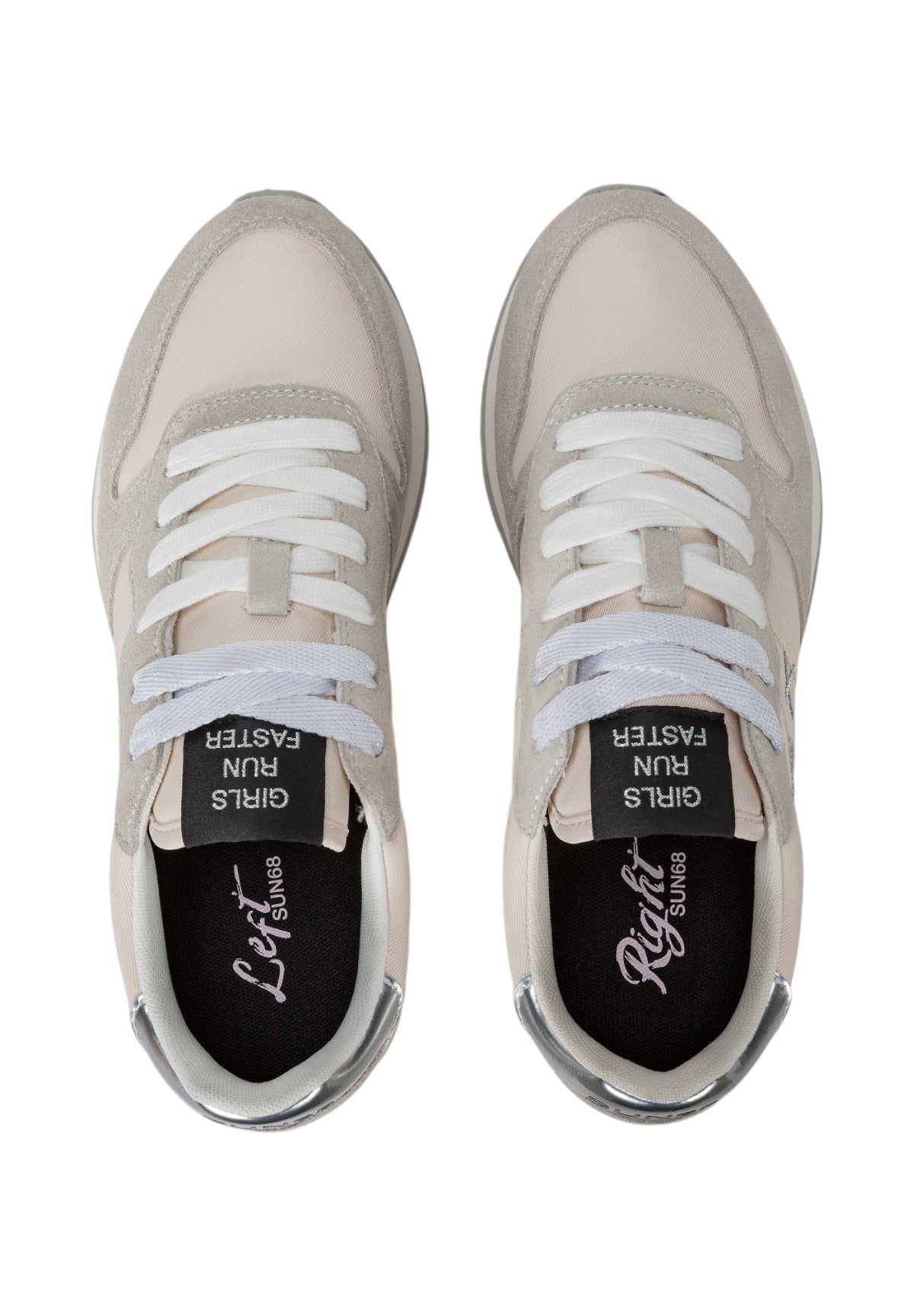 Sneakers Ally Gold Silver Z44202 Bianco Panna