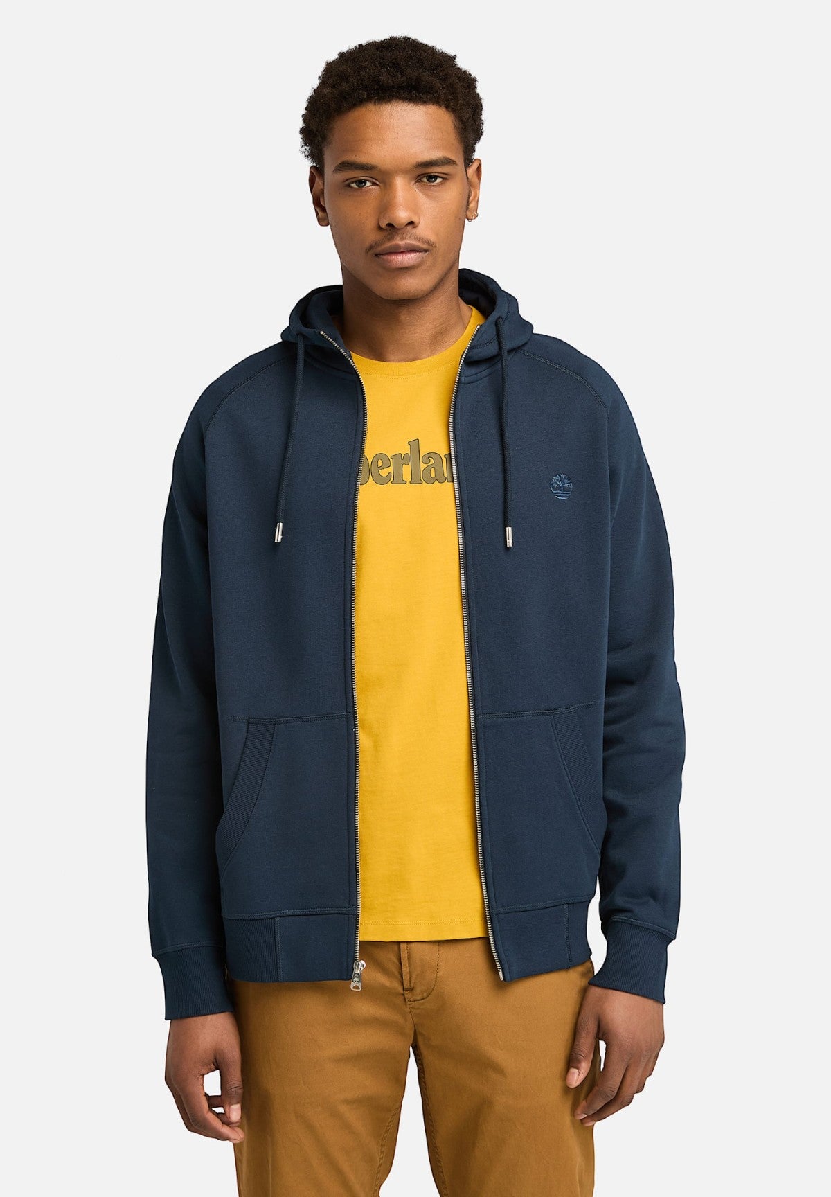 Felpa Full-Zip con Cappuccio Brushed Back Full Zip Hoodie TB0A2BNB Dark Sapphire, Dark Denim