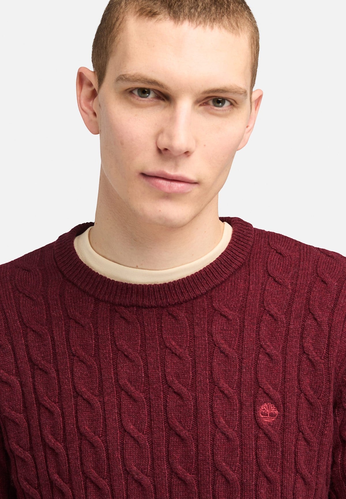 Maglione Girocollo Cable Crew Neck Sweater TB0A2CEQ Cordovan Heather