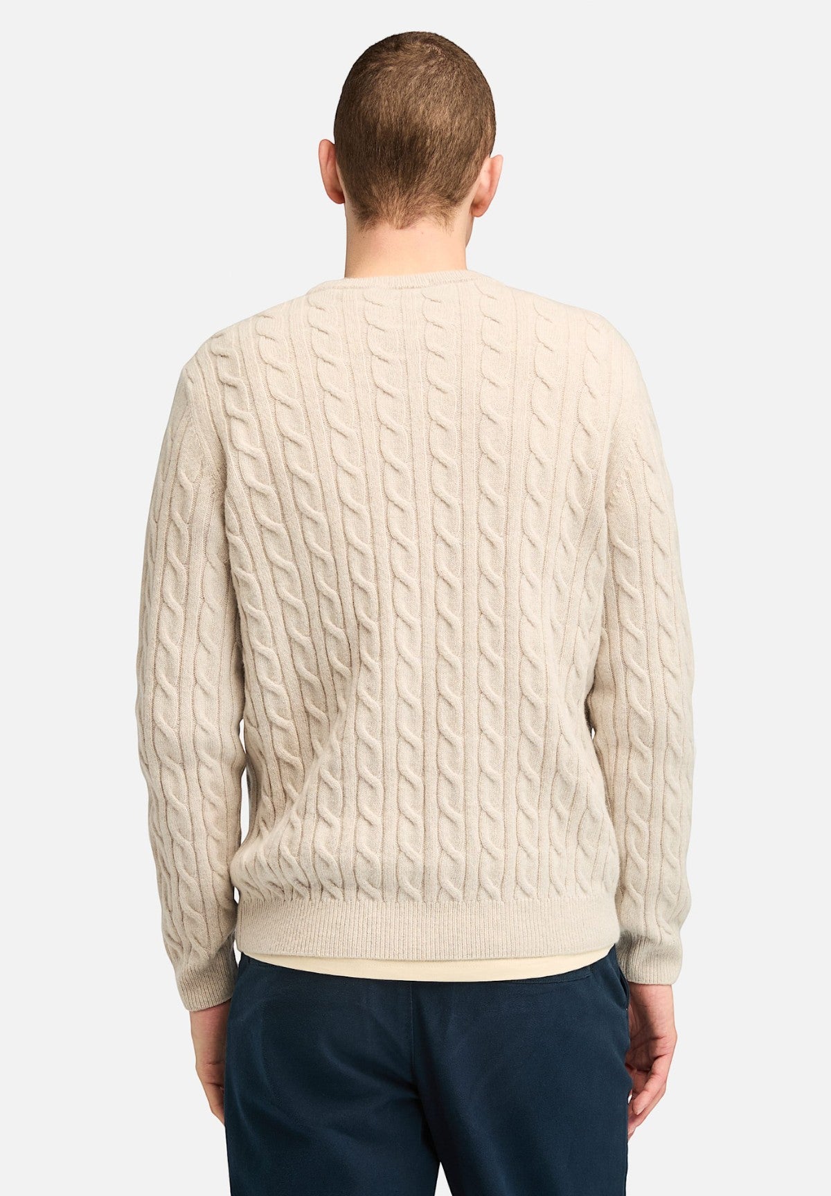 Maglione Girocollo Cable Crew Neck Sweater TB0A2CEQ Angora Heather