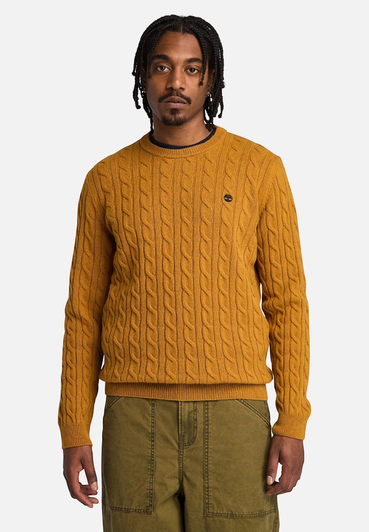 Maglione Girocollo Cable Crew Neck Sweater TB0A2CEQ Wheat Boot