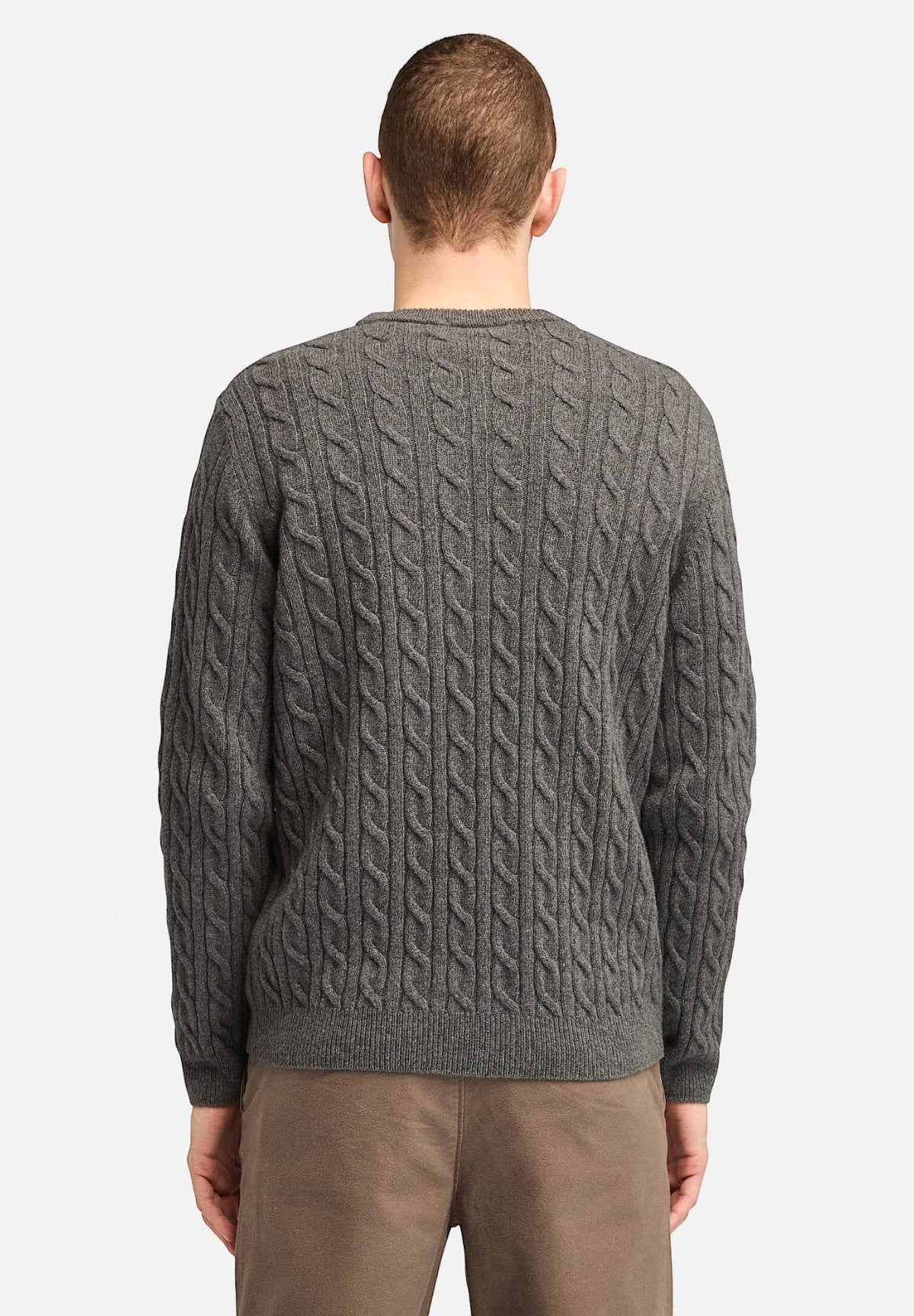 Maglione Girocollo Cable Crew Neck Sweater TB0A2CEQ Dark grey heather